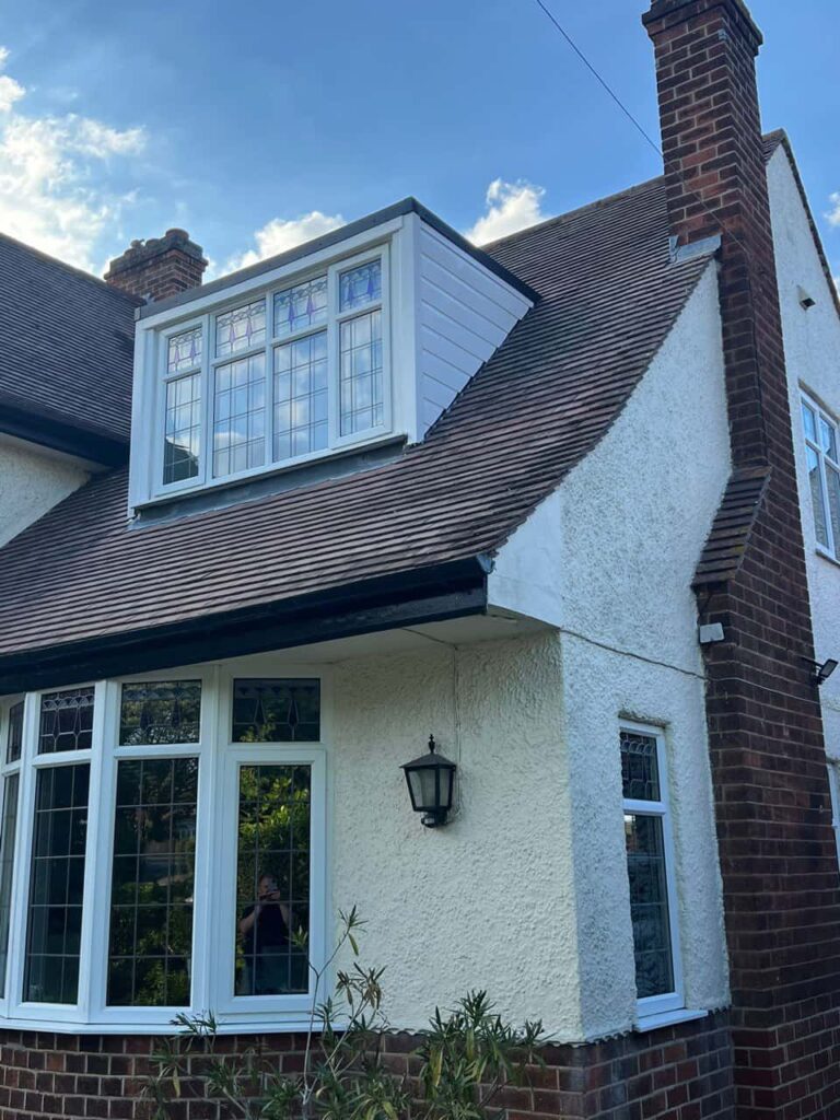 This is a photo of a dormer window which has just had some repairs carried out where the roof and the dormer meet. Works carried out by TRP Roofing Hornsea